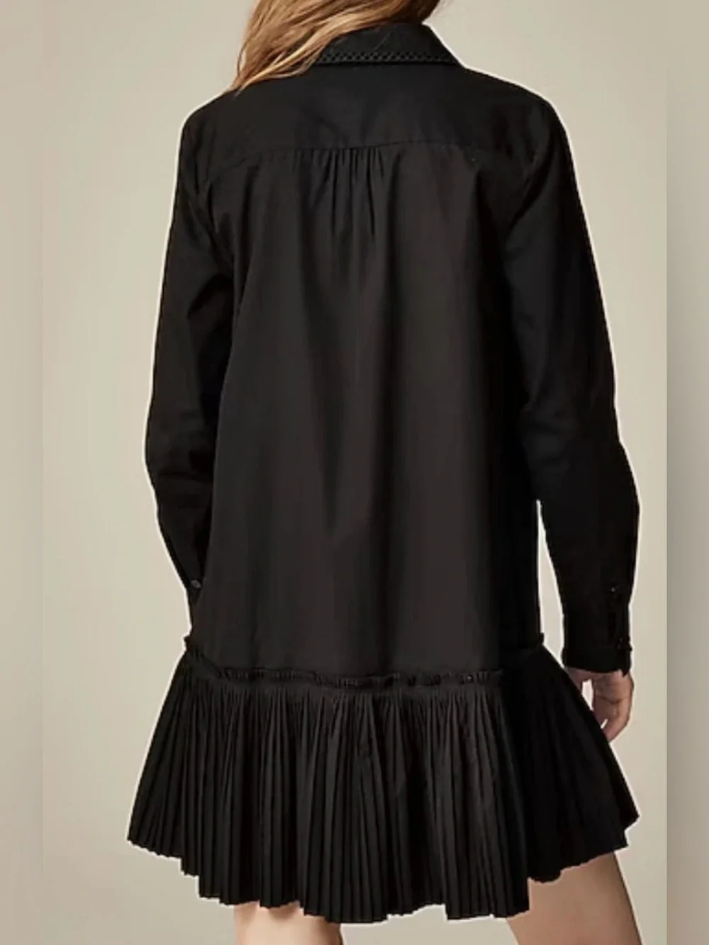 NWT J.Crew Black Cotton Dress- Large